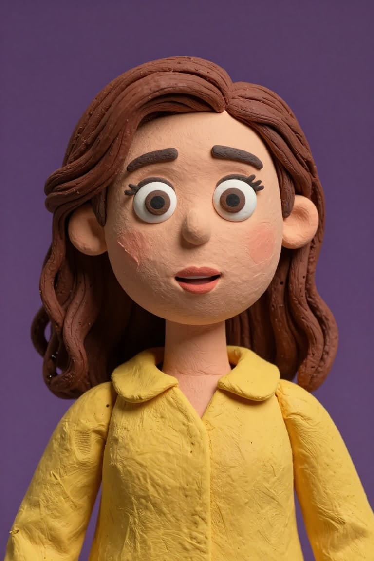 A clay stop-motion presenter generated by ViralWhen